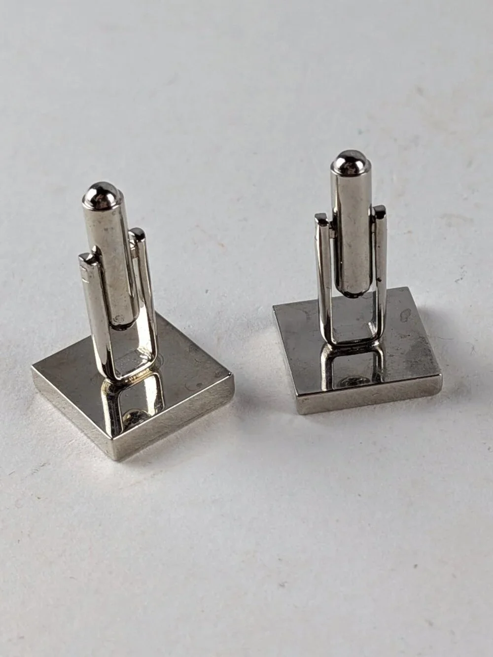 Silver-tone Cross/Faith Cufflinks